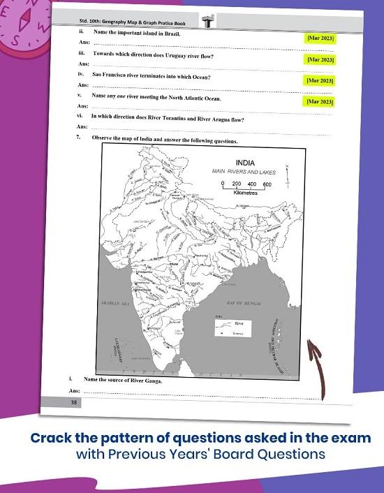 Maps Graph Practice Book Std 10th Ssc English Medium