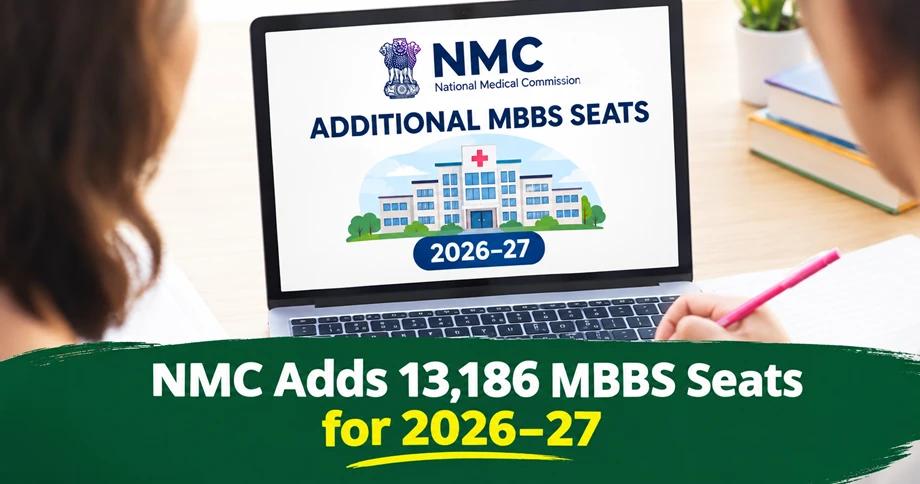 NMC adds 13,186 MBBS seats for NEET-UG 2026–27 admissions