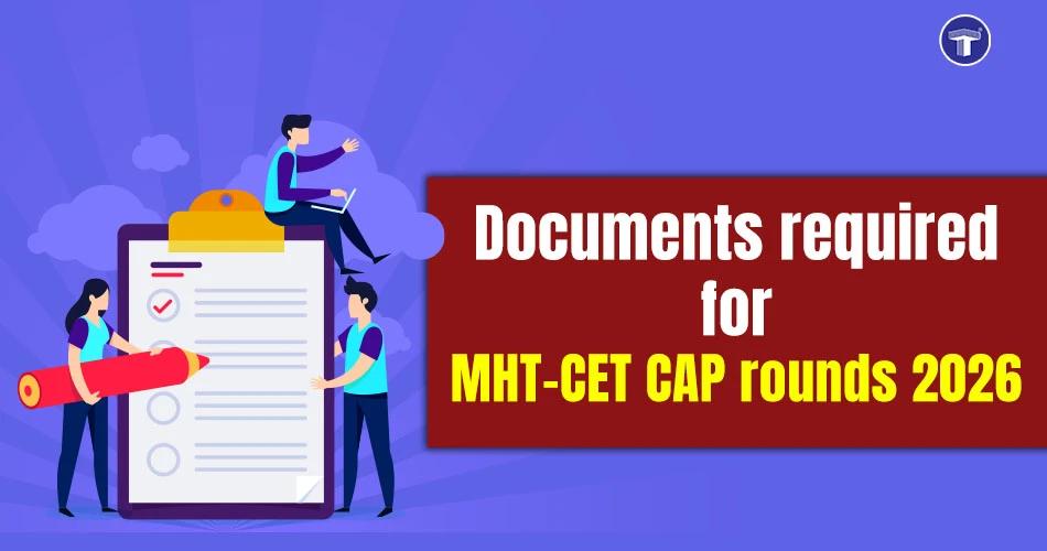 Documents required for MHT CET CAP rounds 2026 checklist banner by Target Publications