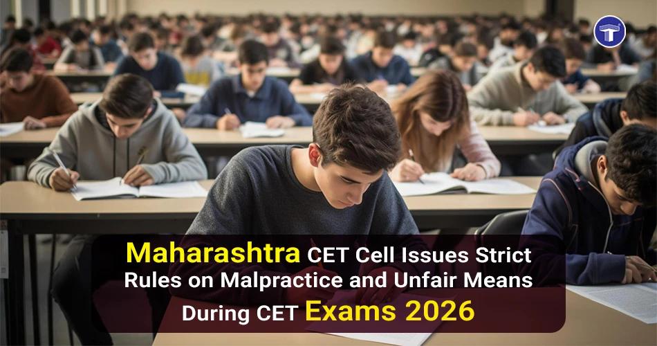 Students appearing for Maharashtra CET exam as CET Cell announces strict malpractice and cheating rules for CET 2026