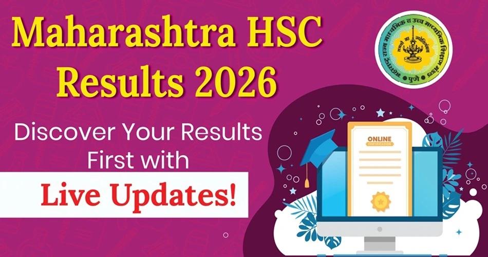 Maharashtra HSC Results 2026 live updates announcement with MSBSHSE board logo and digital certificate