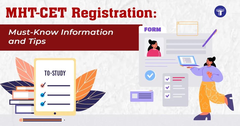 Student completing MHT-CET registration online with tips and important info highlighted for a smooth process