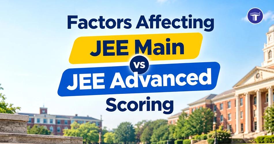 Factors affecting JEE Main vs JEE Advanced scoring, highlighting key differences between the two exams