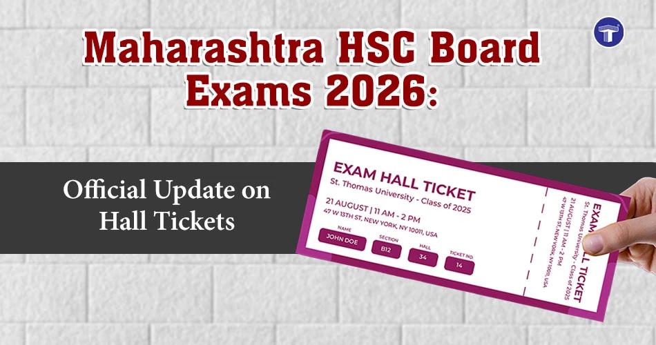 Maharashtra HSC Board Exams 2026 banner highlighting official update on Std. 12 hall ticket release